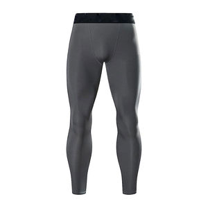 Leggings de compression intégrale pour hommes, motif géométrique gris, taille élastique, matière Spandex, séchage rapide, impression par sublimation 180g - Product Image 6