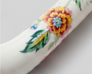 Elegant Stainless Steel Cheese Knife Serving Set White Plastic Handle Vintage <b>Floral</b> Design Dishwasher Safe For Household Event - Product Image 3