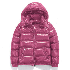 <b>Silver</b> Hooded Puffer <b>Jacket</b> Regular Fit Zipper Closure Windproof Thick Winter Coat Casual Style Unisex - Product Image 3