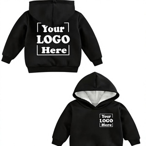 Custom Printed Fleece Soft Kids Hooded Sweatshirt Maroon Casual Wear Regular Sleeve Winter Style <b>Back</b> Logo Design - Product Image 3