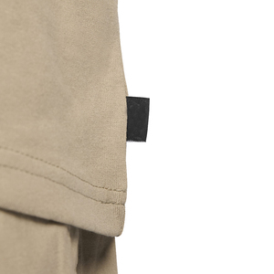 Men's Khaki Cotton T-Shirt O-Neck Short Sleeve Regular Fit Solid Color Casual Jersey Knit Blank Design - Product Image 4