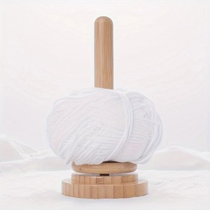 Wooden Yarn Holder Yarn Stand Rotating Ball Winder <b>Knitting</b> Crochet Thread Organizer for Handcrafts Use - Product Image 2