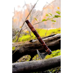 Tête de marteau en acier à haute teneur en carbone de qualité supérieure avec manche en bois de rose et revêtement en cuir et poignée - Product Image 2
