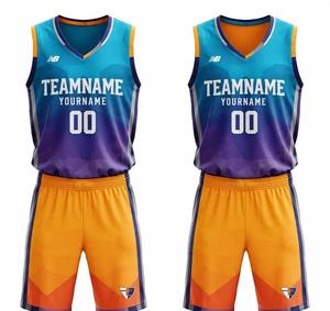 Uniformes de Baloncesto Transpirables de Poliéster 100% con Diseño Personalizado OEM para Mujeres, Hombres y Adultos, Tallas Grandes, Color Personalizado, Conjunto de Camisetas de Equipo Lisas - Product Image 3