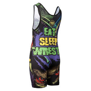 Combinaison de lutte unisexe confortable et respirante, équipement sportif avec tissu extensible 4 directions, tenue de performance légère - Product Image 3