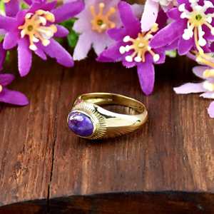 Wholesale <b>Mens</b> <b>Ring</b> New Arrival Natural Purple Copper Turquoise Gemstone <b>Signet</b> <b>Ring</b> Fine Jewelry 925 <b>Sterling</b> <b>Silver</b> <b>Ring</b> - Product Image 5