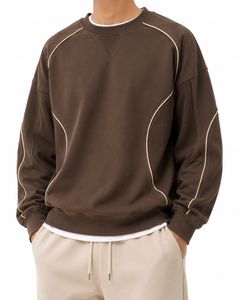 Sweat-shirt à capuche surdimensionné pour homme, vert olive uni, en polaire, décontracté, respirant, avec poche, séchage rapide, écologique, style hiver - Product Image 5