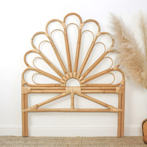 Natural rattan <b>headboard</b> coastal-inspired design <b>headboards</b> highest quality cane bed boards - Product Image 2