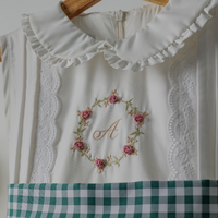 Coton Collection fait à la main bébé filles robe de princesse col rond design vintage dessiné à la main par le fabricant vietnamien ODM Supply -Sofia