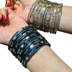 Bracelets en verre du Cachemire, colorés, à la mode, Churiyan, bijoux ethniques traditionnels, faits à la main, pour mariage, fête, pour femmes, vente en gros - Product Image 2
