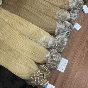 Meilleure vente 100% humain Double dessiné bande Extensions de cheveux grand Stock os cheveux raides de haute qualité et populaire - Product Image 4