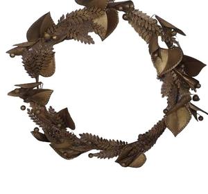 Couronne de Noël en métal écologique faite à la main pour la décoration des fêtes et les cadeaux du Nouvel An - Product Image 1