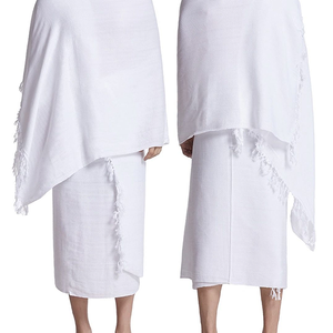 ผ้าขนหนูอิห์รอม 100% ผ้าฝ้าย ชุด 2 ชิ้น สำหรับฮัจญ์และอุมเราะห์ คุณภาพสูง ขนาดมาตรฐาน - Product Image 4