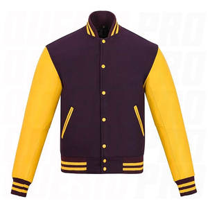 Chaqueta Varsity, Chaqueta Letterman de Béisbol, Lana y Cuero de Primera Calidad, Unisex, Ropa Deportiva Clásica Universitaria de Baloncesto - Product Image 5