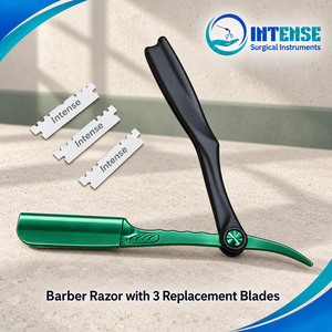 Professional Barber Shaving <b>Razor</b> <b>Set</b> with 3 Replaceable Blades Stainless Steel Straight Edge <b>Razor</b> for Salon and Grooming - Product Image 3