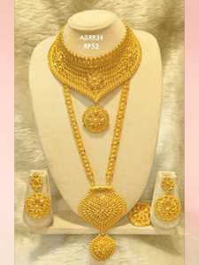 AWAIS HOUSE Women's Engagement Party Wedding Anniversary Gift Set 6 Gram Gold Plated Brass Hiphop <b>Infinity</b> Claw Setting Diamond - Product Image 5