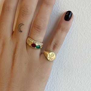 Anillos de Sello Grabados de Oro Sólido 10K 14K 18K, Forma Ovalada, Minimalistas, Solitarios, Elegantes, Personalizados, Unisex, Anillo de Dedo Único, Fabricante - Product Image 4