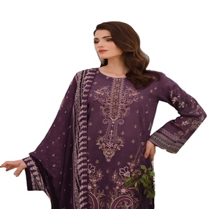 Elegantes trajes indios de lujo de 3 piezas, vestidos largos para mujer, hermosos trajes de Boutique Ramsha Vol 2, India, Pakistán - Product Image 1