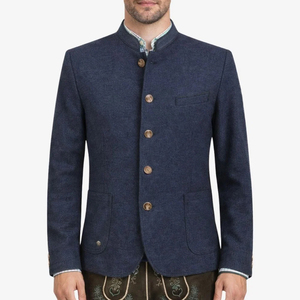Veste traditionnelle bavaroise pour homme en laine Loden avec garniture Link Life - Product Image 1