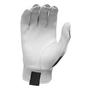 <b>White</b> Leather Baseball Batting Gloves Full Finger with Blue Accents Breathable Design for Pitcher Training Enhanced Grip Comfort - Product Image 5