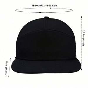 Gorra de golf personalizada de 7 paneles con malla perforada a láser, gorra deportiva de béisbol con cuerda y cierre a presión, estilo urbano unisex común con visera plana - Product Image 2