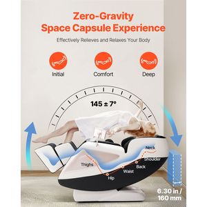 Poltrona Massaggiante 3D Zero Gravity con SL Track, Massaggio Completo del Corpo, 18 Modalità Automatiche, Riscaldamento, Rulli per Piedi, Controllo sul Bracciolo, Display LCD, in PU per Gambe - Product Image 4