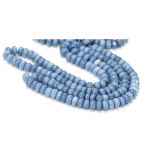 Hermosas cuentas de ópalo azul liso en forma de rondel, cuentas de ópalo azul liso de 16 pulgadas y 7-9 mm, cuentas para la elaboración de joyería. - Product Image 2