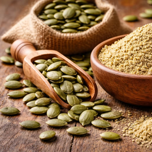 WARRLY Premium Pumpkin Seed <b>Extract</b> Powder 99% Food Grade Vacuum Packed Plastic Container Bulk Packaging OEM Supplier - Product Image 1