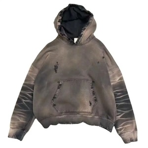 Sweat à capuche oversize en coton French Terry pour homme, style décontracté d'automne, avec poche, coupe classique - Product Image 3