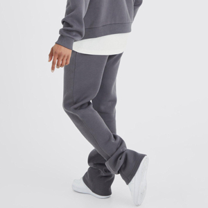 <b>Mens</b> Gray Hooded Tracksuit Set Full Sleeve <b>Pullover</b> Sweatshirt with Side Pockets Loose Fit Casual Wear Autumn Style - Product Image 4