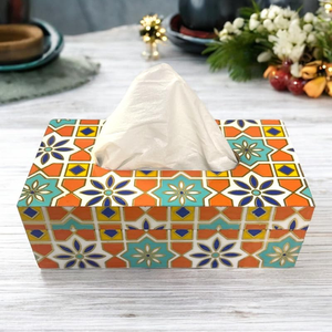 Stylish Black Printed Wooden <b>tissue</b> Box Wholesale Attractive Design For Modern Home Dining table Organizer Crafts - Product Image 6