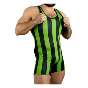 <b>Men's</b> Striped Spandex Wrestling <b>Singlet</b> Plus Size Casual Tank Top O-Neck Sublimation Print Purple Black Seamrewear - Product Image 5
