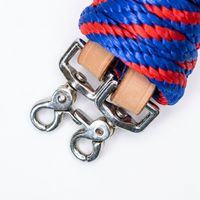 Tali Kekang Kuda Nylon 8 kaki dengan Pengait Gunting, Kepang, Pegangan Lembut, Tahan Lama, Kuat untuk Latihan