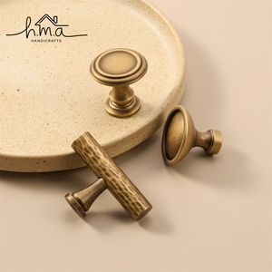 Vintage round cabinet knob brass and <b>chrome</b> finish decorative drawer pull classic furniture knob kitchen <b>cupboard</b> hardware - Product Image 5