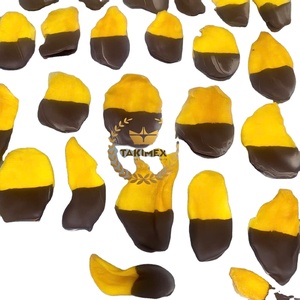 Mangue enrobée de chocolat, mangue séchée moelleuse, fruit tropical sucré avec enrobage chocolaté, fruit moelleux enrobé de chocolat - Product Image 1