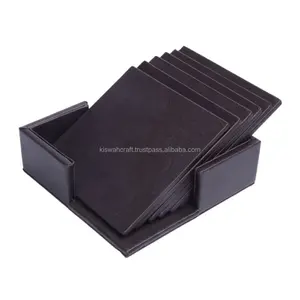 แผ่นรองแก้วหินชนวนสีดำดีไซน์ทันสมัยแผ่นรองแก้วสำหรับบาร์และห้องครัว - Product Image 4