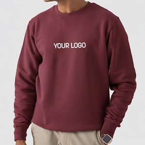Sudadera con Cuello Redondo y Logotipo Personalizado, Sudadera de Felpa de Algodón Grueso, Sudadera Informal de Gran Tamaño para Hombre - Product Image 4