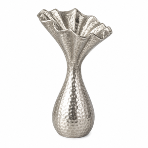 Vase en métal doré classique, style minimaliste, pot à fleurs côtelé pour la décoration de table de mariage de luxe et de bureau - Product Image 2