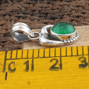 Colgante de Jade Verde Natural de Myanmar con Incrustaciones de Plata de Ley 925, Collar de Jade Verde Imperial, Fabricante - Product Image 6