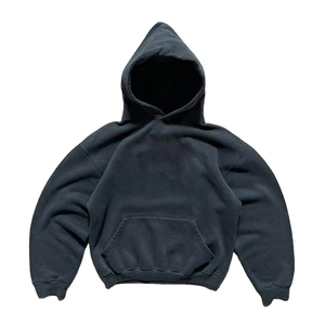 Sudadera con Capucha Lisa de Alta Calidad Sin Cordones, Sudadera Corta para Hombre, Sudadera Personalizada de Algodón Oversize con Hombros Caídos, Estilo Urbano - Product Image 4