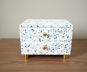 Cómoda Moderna de Resina con Incrustaciones de Lujo, Portátil, para Dormitorio, Sala de Estar, Oficina en Casa, Hotel, Aplicaciones de Comedor al Aire Libre - Product Image 1