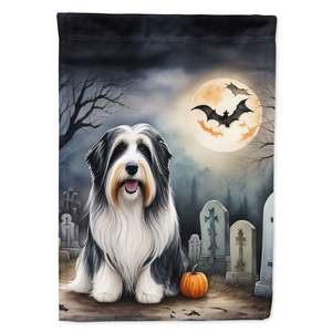 Multicolore Bearded Collie Spooky Halloween Garden Flag Mailbox Bannière décorative pour le patio Artwork Flower Yard Lawn Sign - Product Image 1