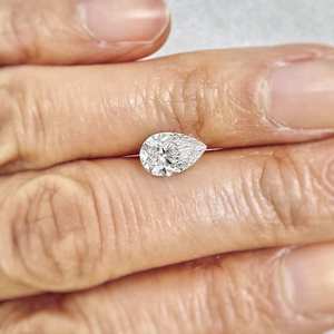 Diamante Sintético CVD Cultivado en Laboratorio, Certificado IGI, Corte Pera, 3CT, Color EF, VVS2 VS1, para Joyería Unisex, Fabricación OEM, Marca JC Diamond - Product Image 1