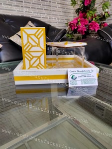 Quemador de Incienso con Incrustaciones de Hueso Blanco y Amarillo, Bandeja de Mármol para Bakhoor, Caja Hecha a Mano, Set Difusor de Aromaterapia Religiosa - Product Image 2