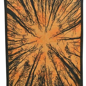 Tapisserie murale artisanale en coton motif forêt, taille double, décoration intérieure imprimée, meilleur prix, lot en gros, par les consignataires indiens - Product Image 1