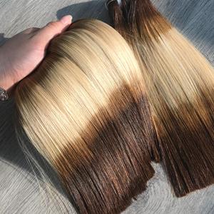 Venta al por mayor de extensiones de cabello humano rubio y marrón de gran calidad de color hueso recto vietnamita de fábrica en Vietnam - Product Image 1