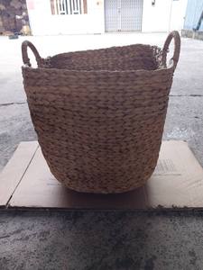 Manufacturer Set 3 Modern Eco-Friendly Sustainable Natural Color <b>Tall</b> Square Baskets Multifunction Water Hyacinth Bin - Product Image 2