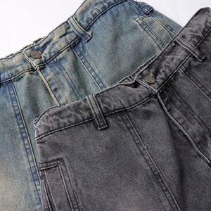 Jeans de Mezclilla Premium de Estilo Vintage, Corte Ancho, Holgados, con Múltiples Bolsillos, para Uso Diario, Venta al Por Mayor - Product Image 4