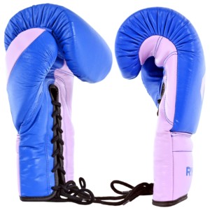 Guantes de Boxeo RYDOM Azules y Rosas con Cordones, Logotipo Personalizado, OEM, Venta al Por Mayor, Marca Privada, Equipo para Sparring, Kickboxing y Saco de Boxeo - Product Image 4
