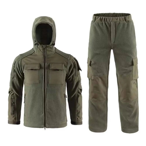 Nouvelle Arrivée Ensemble de Chasse Unisexe en Polaire Tricotée avec Imprimé Camouflage en Toile, Tenue d'Entraînement Extérieur en Polyester - Product Image 3